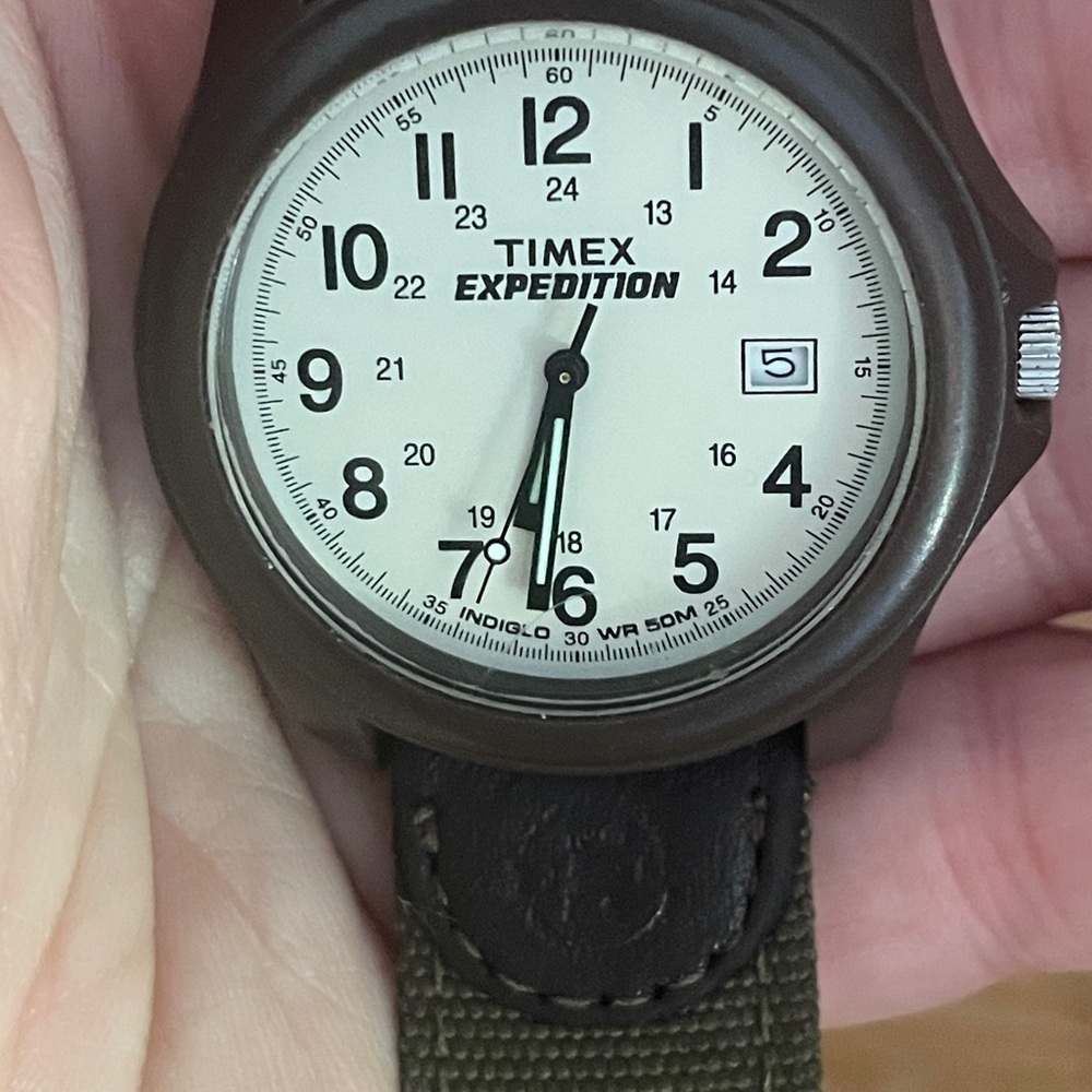 Timex Black Analog Watch with Indiglo Backlight